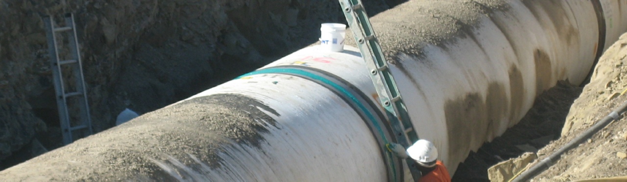 powercrete R65/F1 epoxy pipeline coating on a gas pipeline